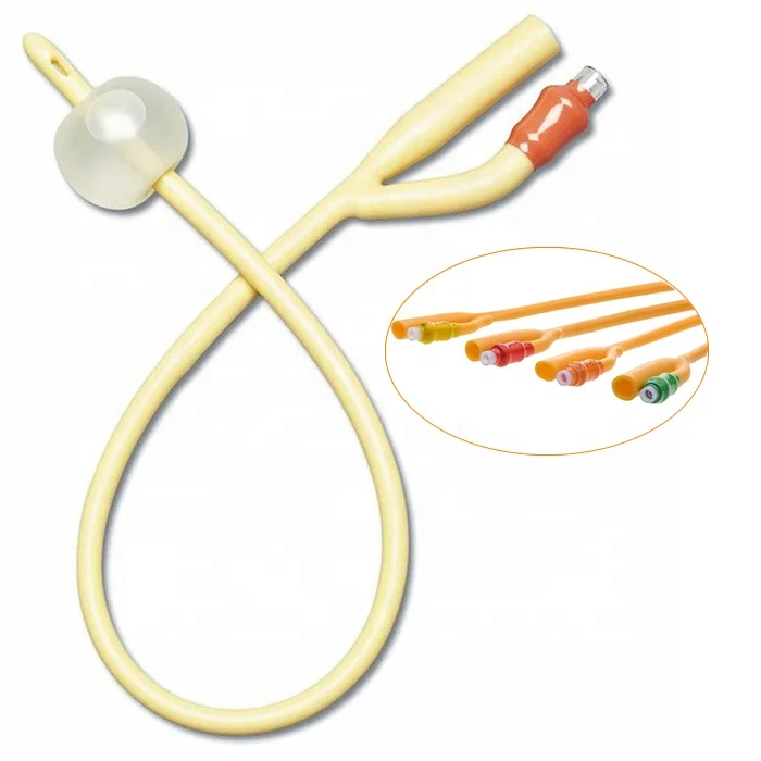 Medical Disposable Foley Catheter All Silicone Double Balloon Urinary Rehabilitation Therapy Supplies