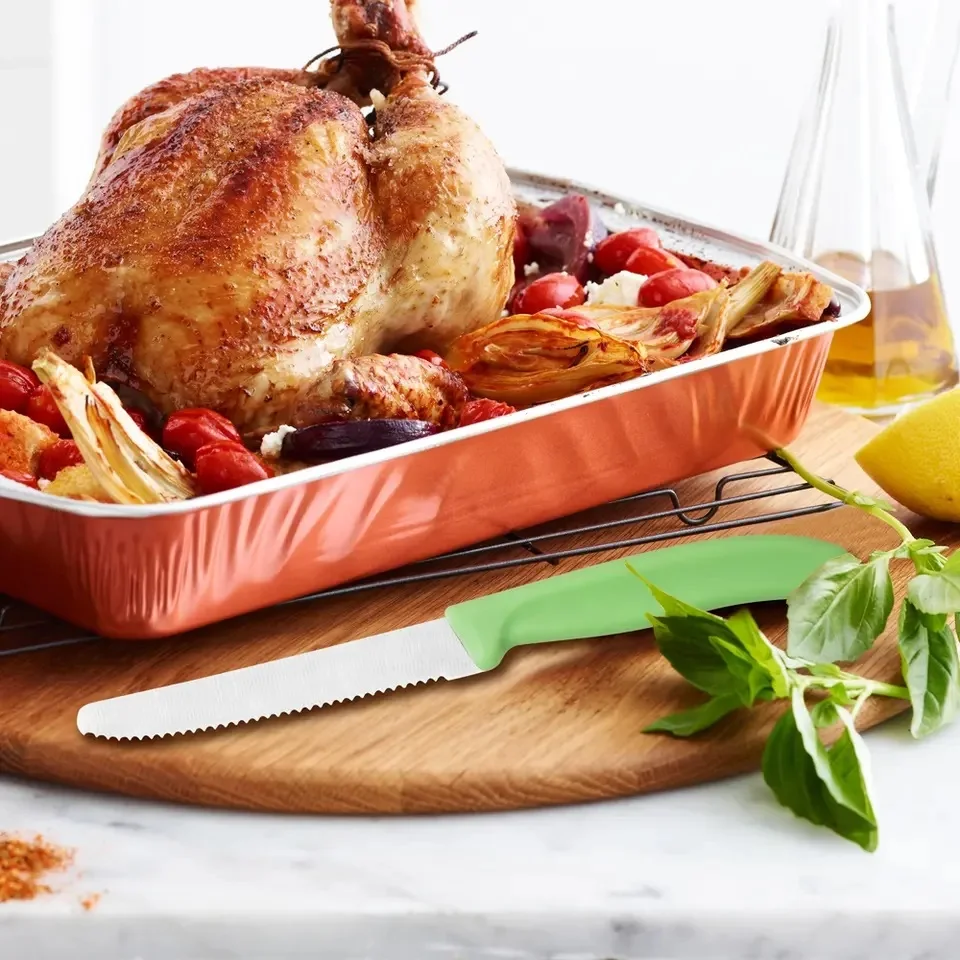 4 5 дюймов нож для стейка резки мяса приготовления с зубчатой ручкой Pp