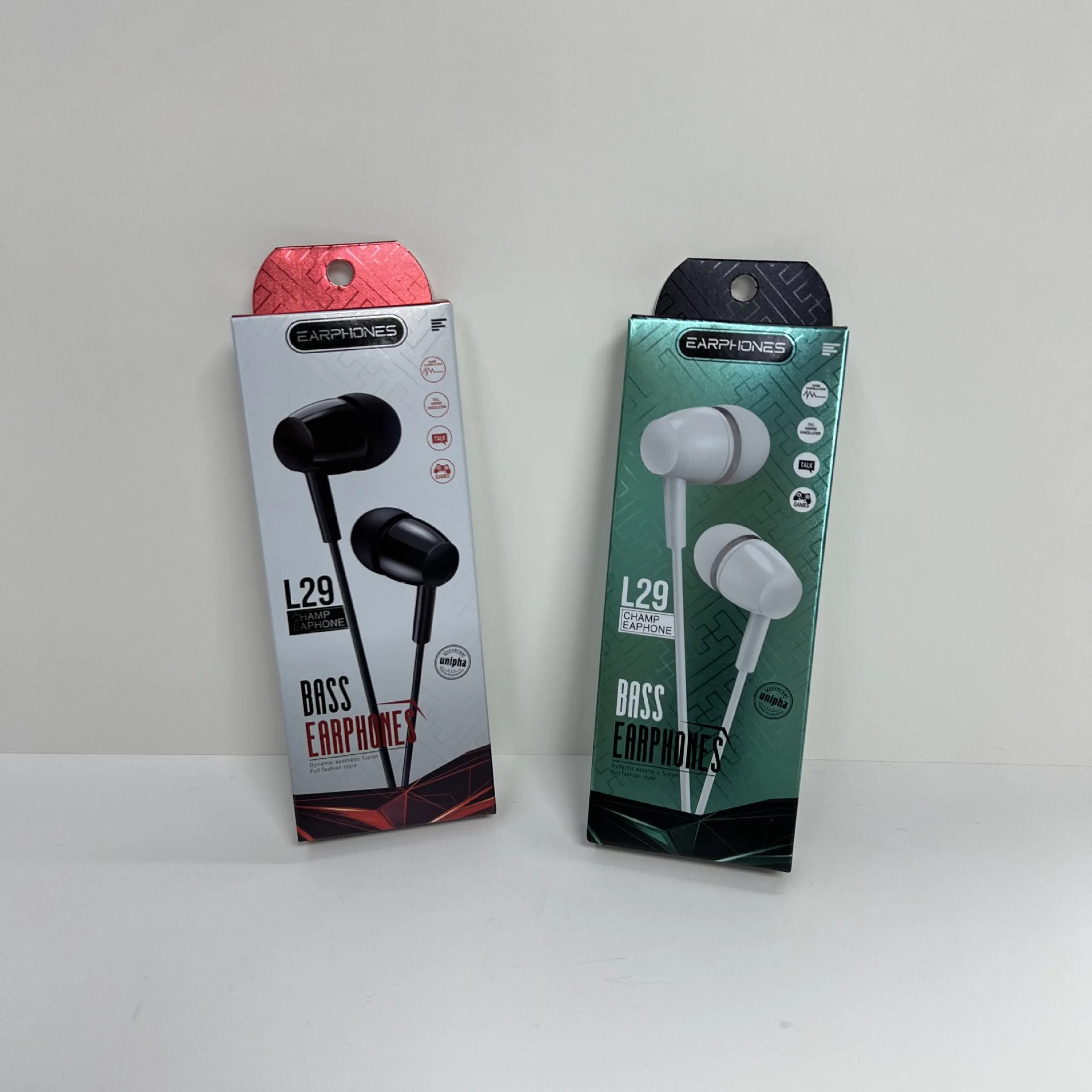 365 earphone cable in ear packaging color box hifi wired earphone neutral paper box D21 L29 in stock