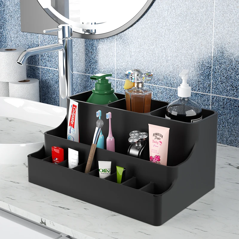 Multifunctional storage rack, bathroom toothbrush, office desk storage box, kitchen spice classification, cosmetics storage