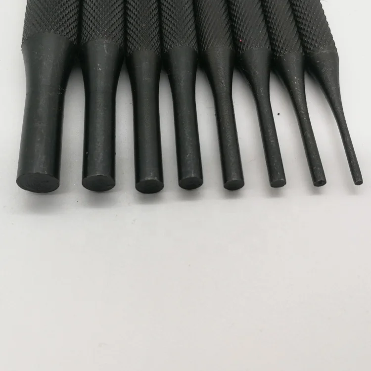 Wholesale and High Quality 8 Pieces Steel Drive Pin Punch Set with Rolling Bag Package