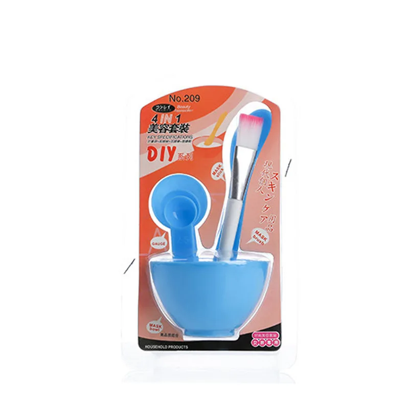 Cheap 6pcs Face Mask Brush Bowl Set Makeup Mask Mud Mixing Brush Tool Set Beauty 6 in 1 Mask Tool Applying Brush Pad