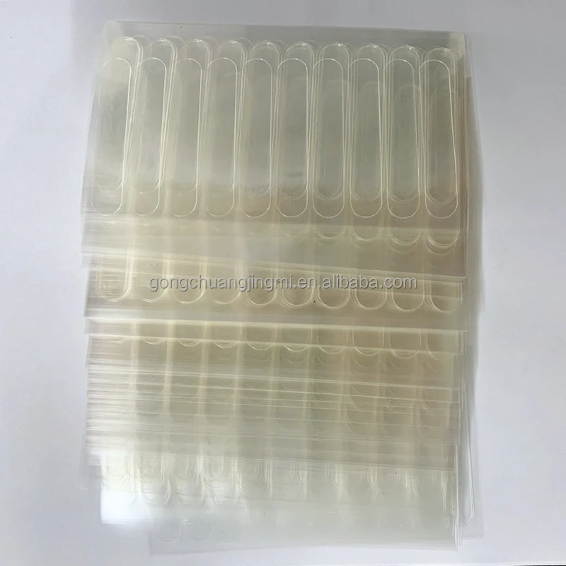 Transparent Sticky Glue Nail Display Board Strip Reusable Acrylic Gel Polish Nail Art Display Stand