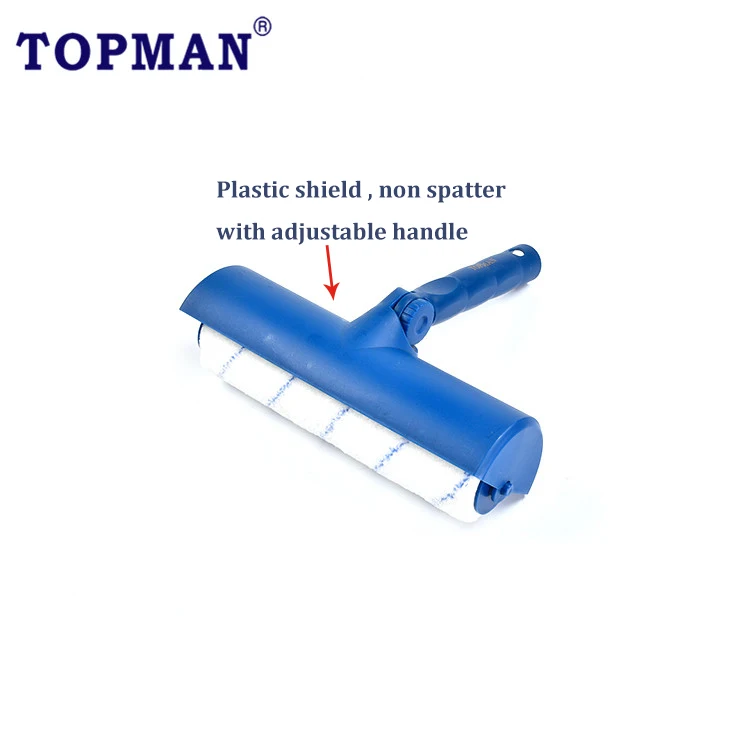 Professional 9-Inch Splatter Shield Paint Roller with Lint-Free Cover for Home and Office Paint Projects