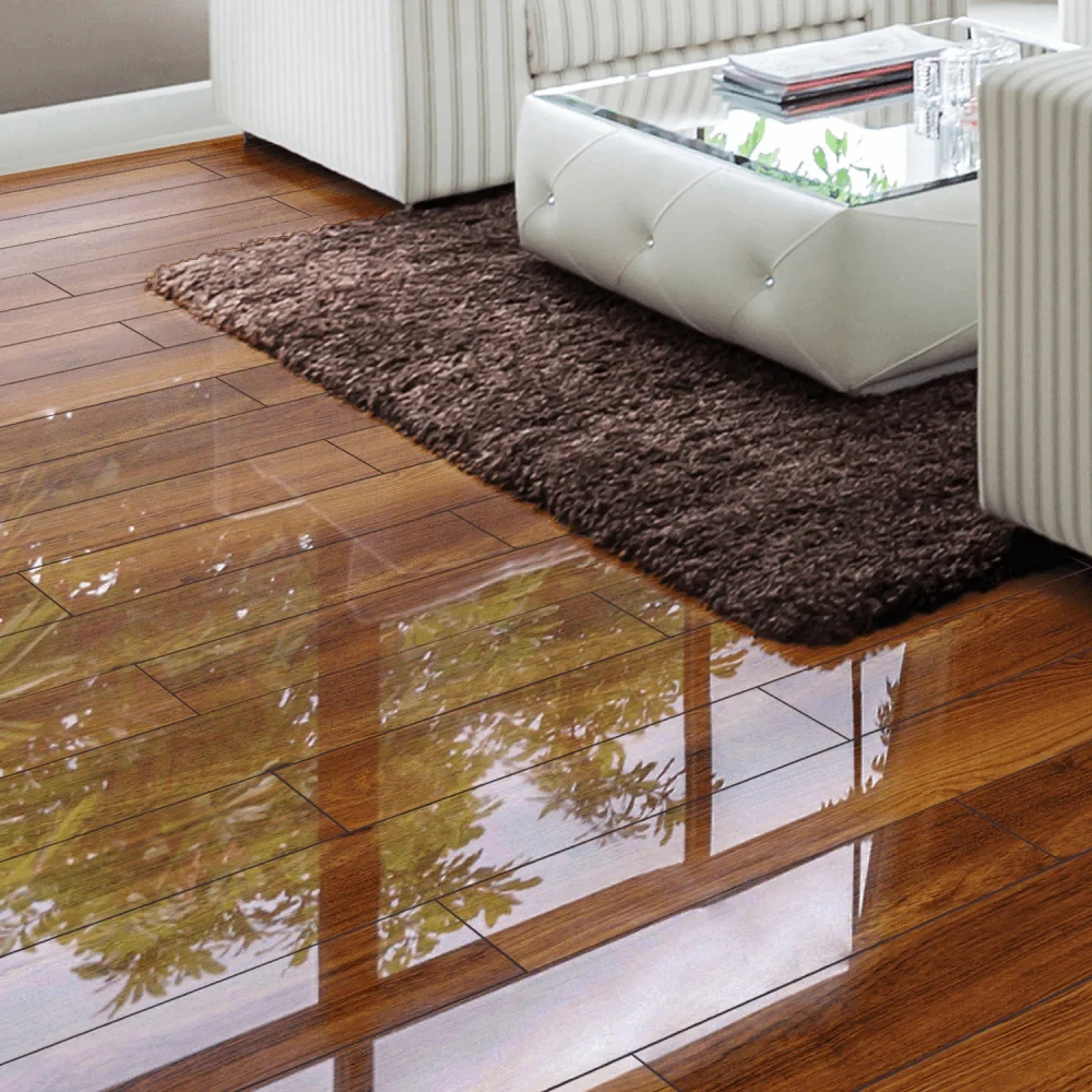 8mm 12mm Gloss Floor Laminate HDF MDF 2-strip EIR AC3 AC4 AC5 Waterproof Laminate Flooring With Good Price