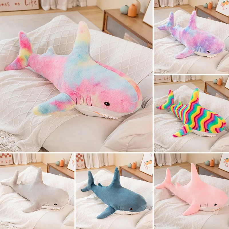 30cm 45cm 60cm 80cm 100cm Hot Selling Sea Stuffed Toy Cute Soft Animal Shark Plush Pillow Toys For Teenager Cushion Doll Gift