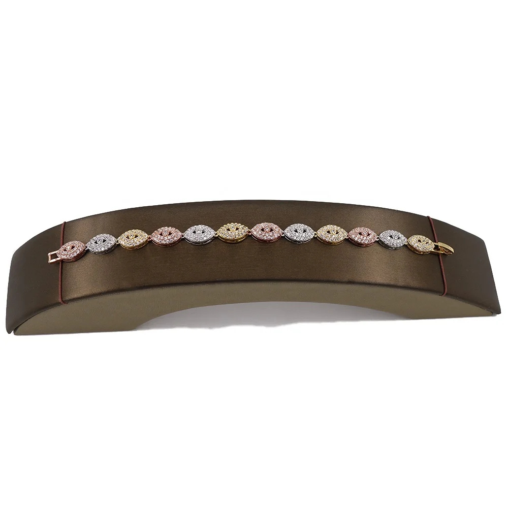 Bedazzled  Artificial Gold Jewelry Saudi Gold Bridal Jewelry Set 3 Tones Mixed Bangle Ring Sets for Jewelry