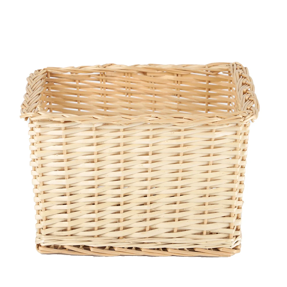 Wholesale Hand-Woven Square Bread Fruit And Vegetable Wicker Storage Basket