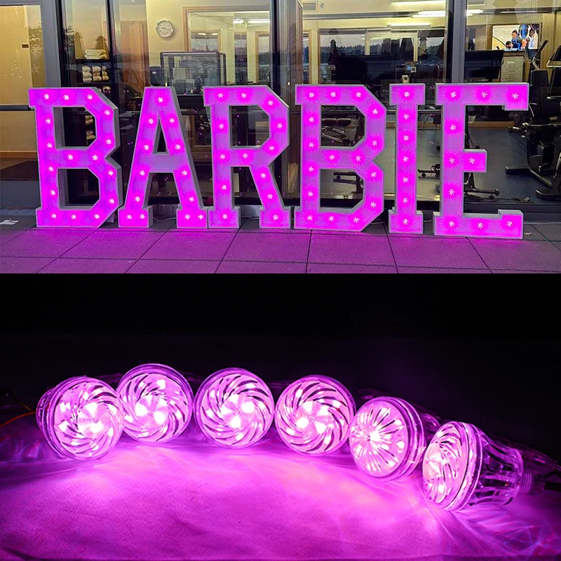 High Quality 60mm 18leds Cabochon Pixel Light Digital Amusement LEDs Letter light plate RGB 360 pixel light