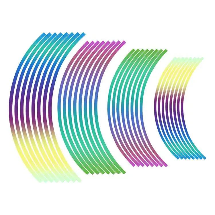 Wholesale 10-18 Inch Tire Auto Parts Wheel Sticker Reflective Rim Stripe Tape