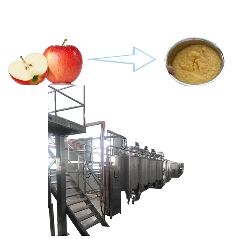 factory price small scale apple puree extracting and processing machine