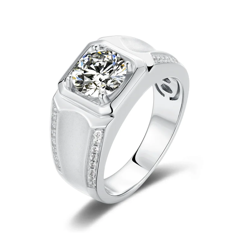 Мужское кольцо с платиновым покрытием