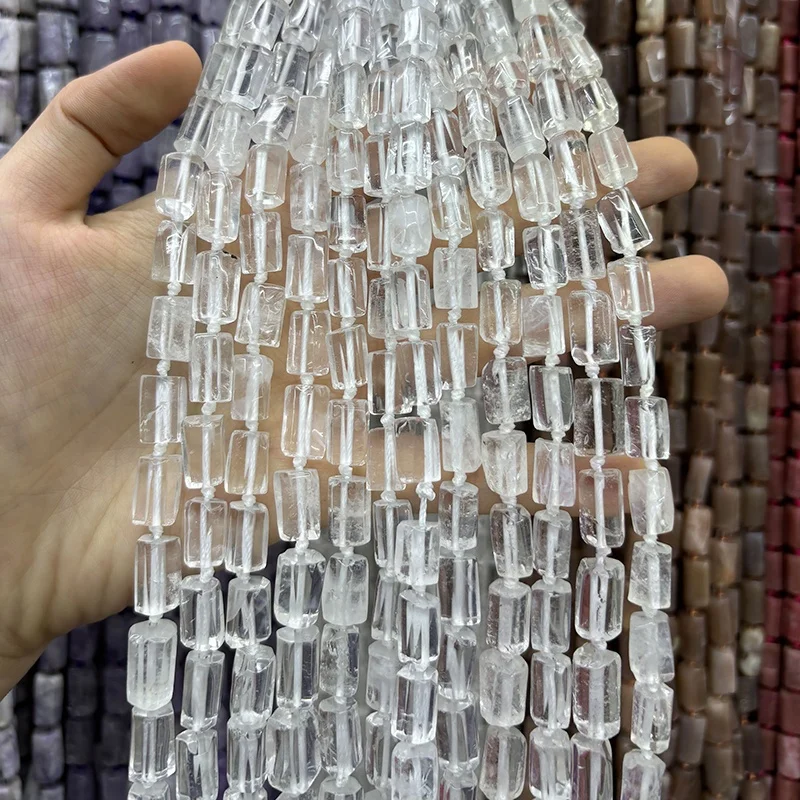 8*12mm Natural Polished Cylindrical Irregular Energy Gemstone Beaded Loose Beads For Jewelry Making Bracelet Necklace