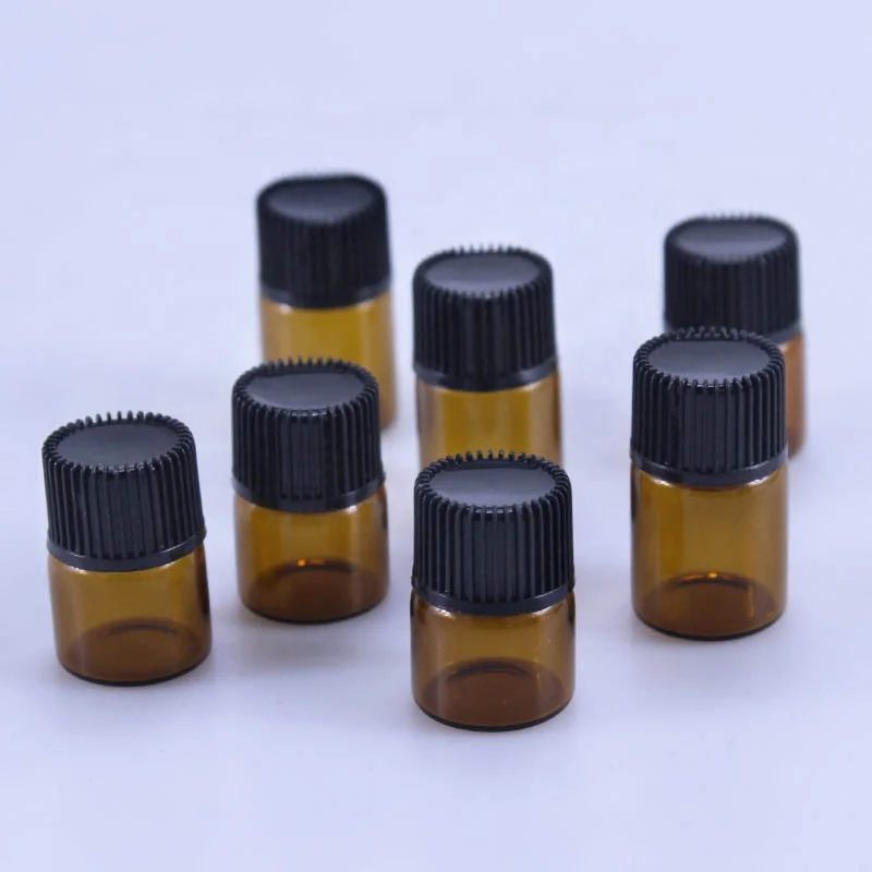 Custom Amber Perfume Sample Tester Refillable Mini Glass Bottle Glass Vial