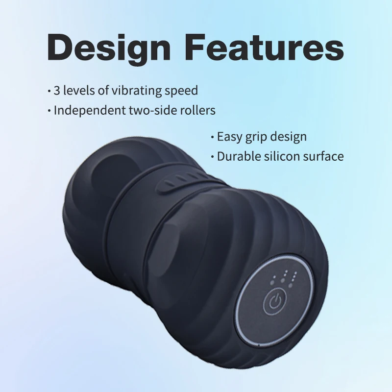 Fitness soft silicon hand-carry yoga electric vibrating exercise high intensity foam roller peanut kit massager