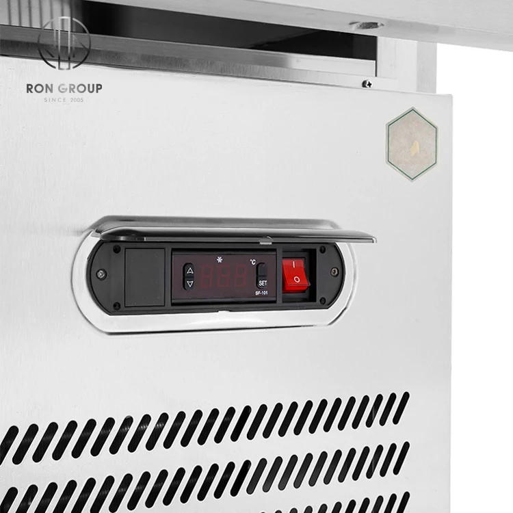 Commercial Kitchen Freezer 2 Doors Stainless Steel Vertical Refrigerated Refrigerated Beer Refrigerator Freezer