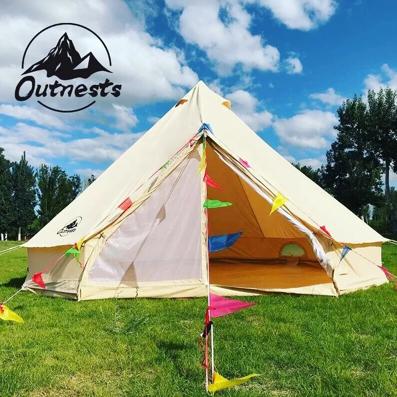 4 м glamping safari палатка Китай курорт отель колокол