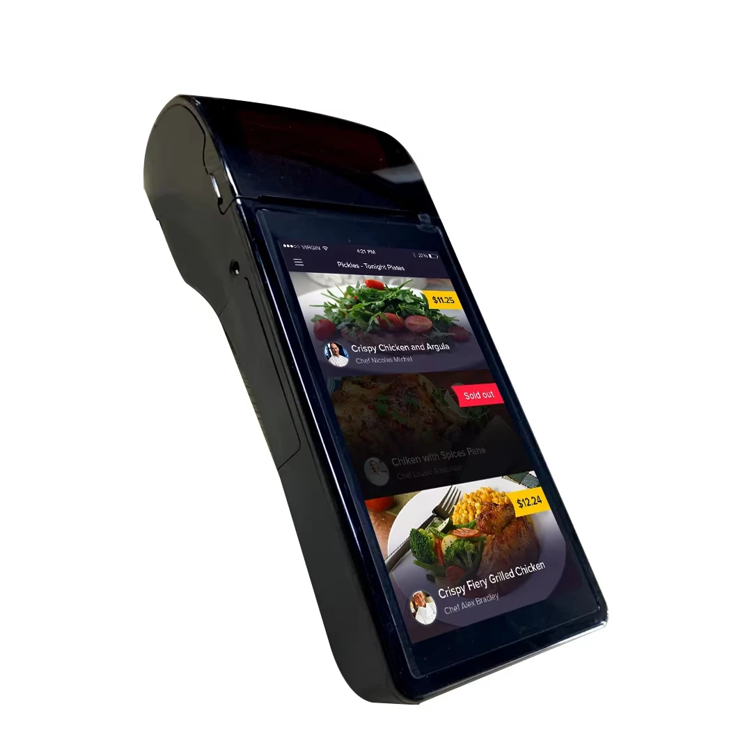 Универсальный терминал Android POS: портативный с принтером NFC WiFi 4G идеально подходит для розничной и ресторанной системы оплаты pos