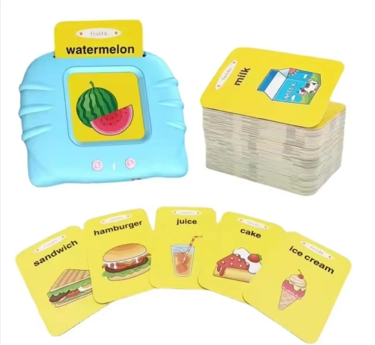 Kids preschool reading sight words audible flash card talking toys card reading machine English learning toys