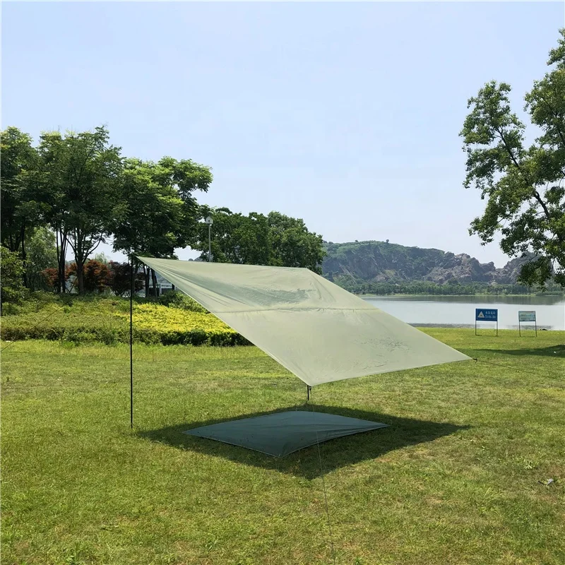 Mountaincattle Factory 4x3 Meters Waterproof Green Color 190T Flysheet Ultralight Hammock Tarp Outdoor Gears