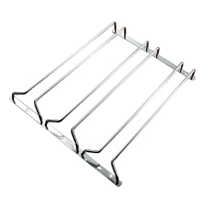 Wine Glass Hanger Under Cabinet Kitchen, 3 row glass holder