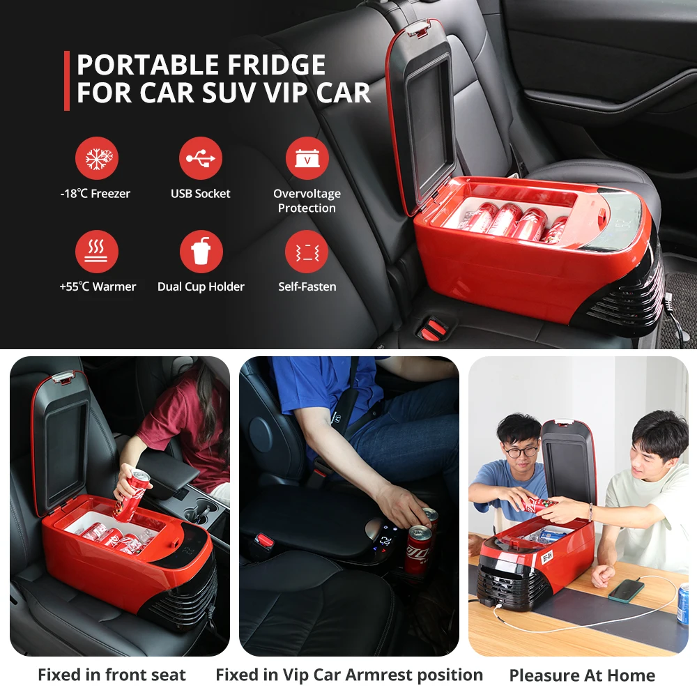 Colku Portable Camping Outdoor 8L OEM Compressor Car Freezer 12Volts Refrigerator Mini Fridge for Business Car