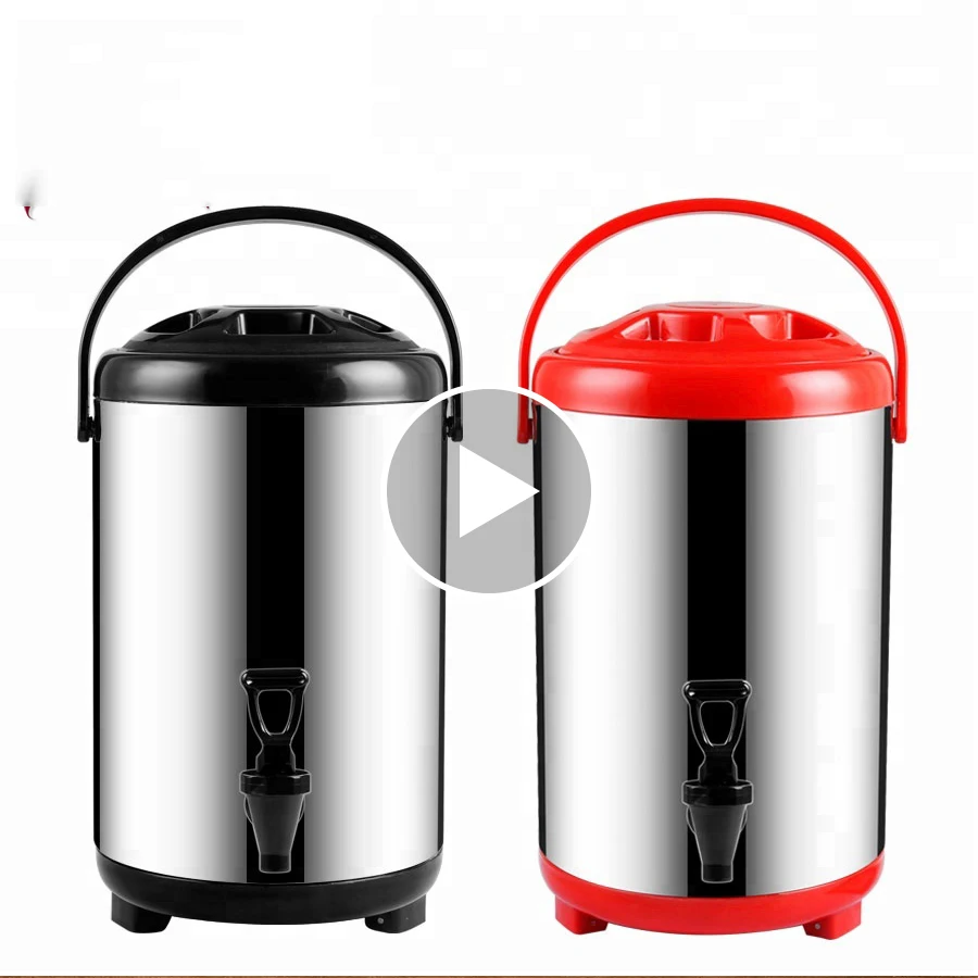 10L large capacity hot and cold drink dispenser tea urn stainless steel insulated beverage dispenser for water milk tea coffee