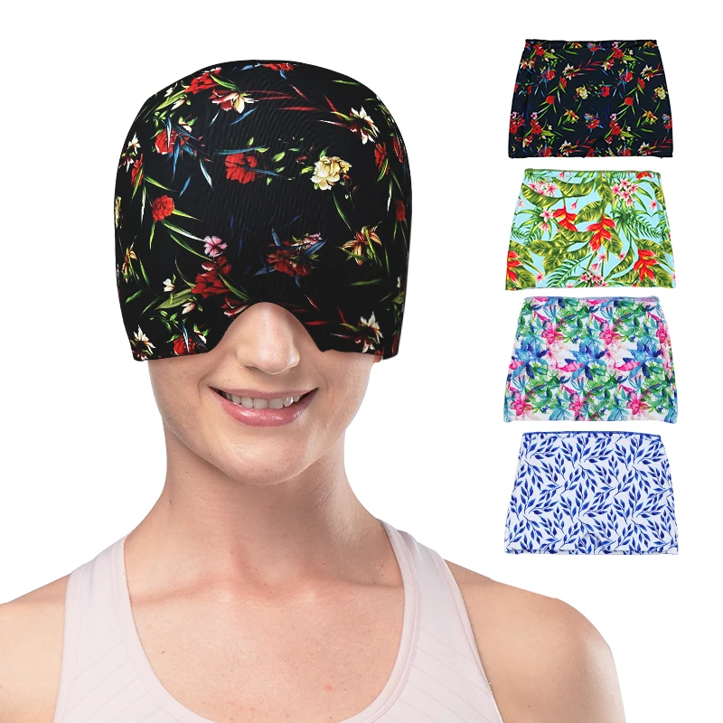 MOEN Reusable with Hot/Cold Gel Migraine Headache Relief Cap Headache Migraine Cap Hat for Injuries Migraine and Stress Relief