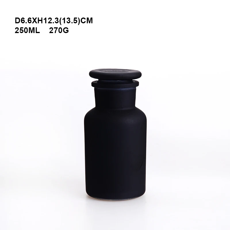 wide mouth 30ml 60ml  125ml 250ml ultraviolet glass  Apothecary Bottle with glass stopper airtight