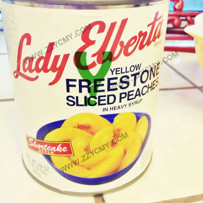Canned fruit yellow peach tin can of HACCP certified products
