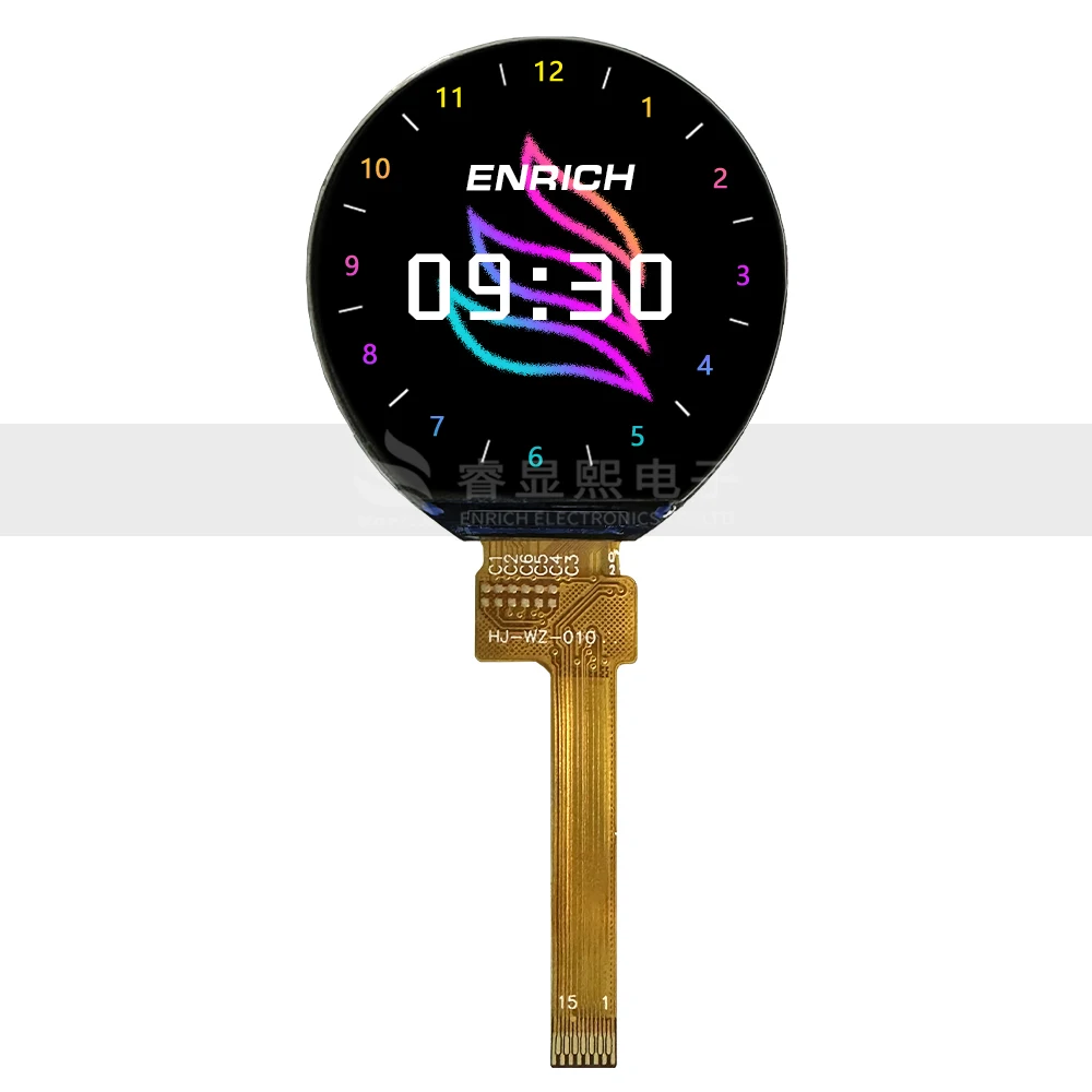 Enrich 1.32 1.4 Round TFT LCD Display High Resolution 360x360  Smart Watch LCD Module
