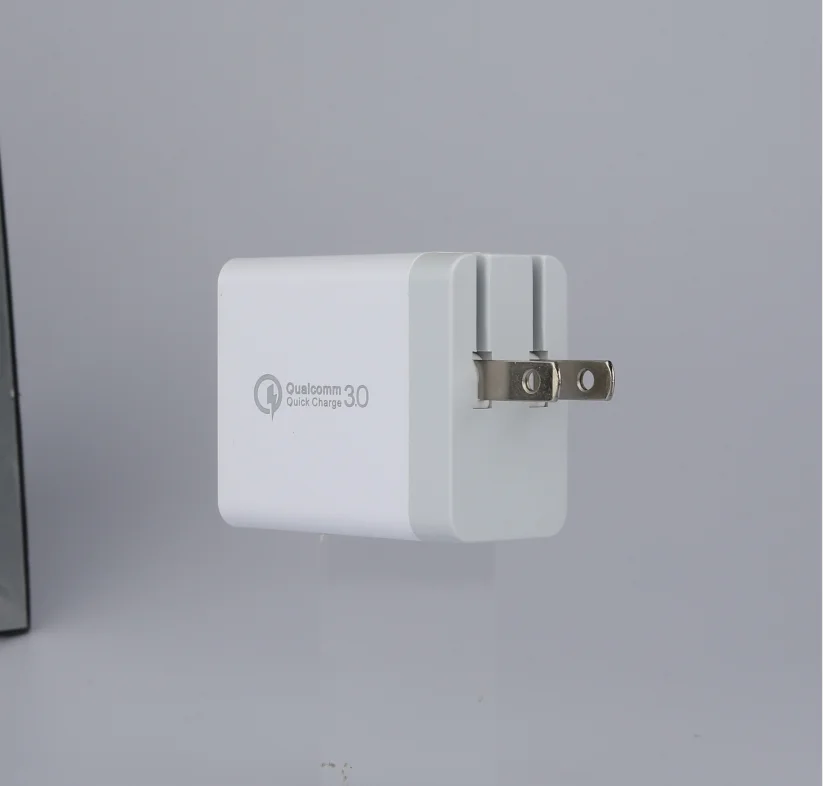 US Fast Charge Foldable 30W Three Port QC 3.0 USB Travel Wall Charger Adaptor