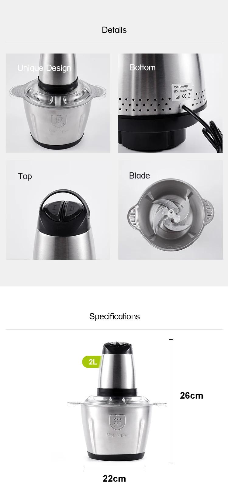 electric meat grinder chopper