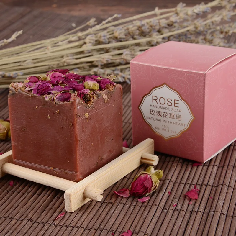 Dry Flower Essential Oil Soap Face Hand Nourishing Skin Care Cleansing Handmade Bath Soap Natural Herbal Soa