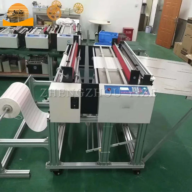 Automatic Feeding Computer Control Roll To Sheet Cutter PE PVC Tube Plastic Film Cutting Machine