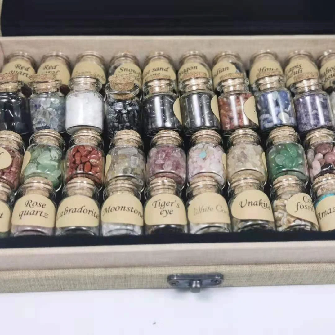 
Factory Customized Hot selling high quality Crystal Rock Stone Mini Bottles Minerals Specimen Stone 