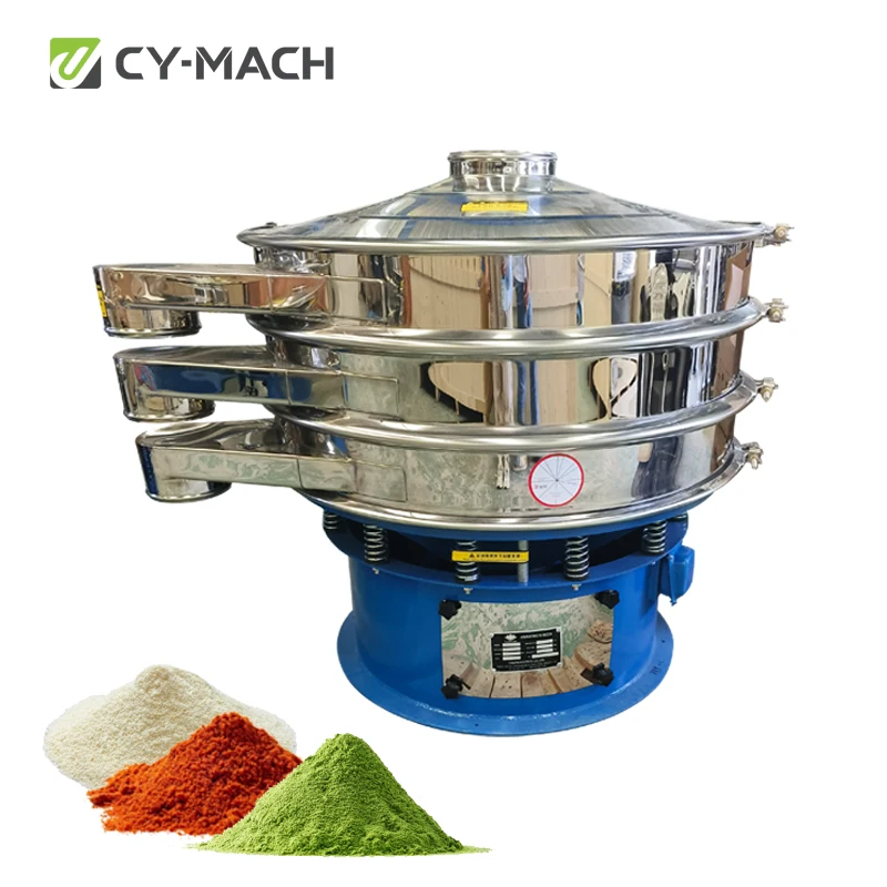 Stainless Steel Flour Vibrating Sieve Machine Corn Starch Vibration Shaker Round Vibrating Screen Separator