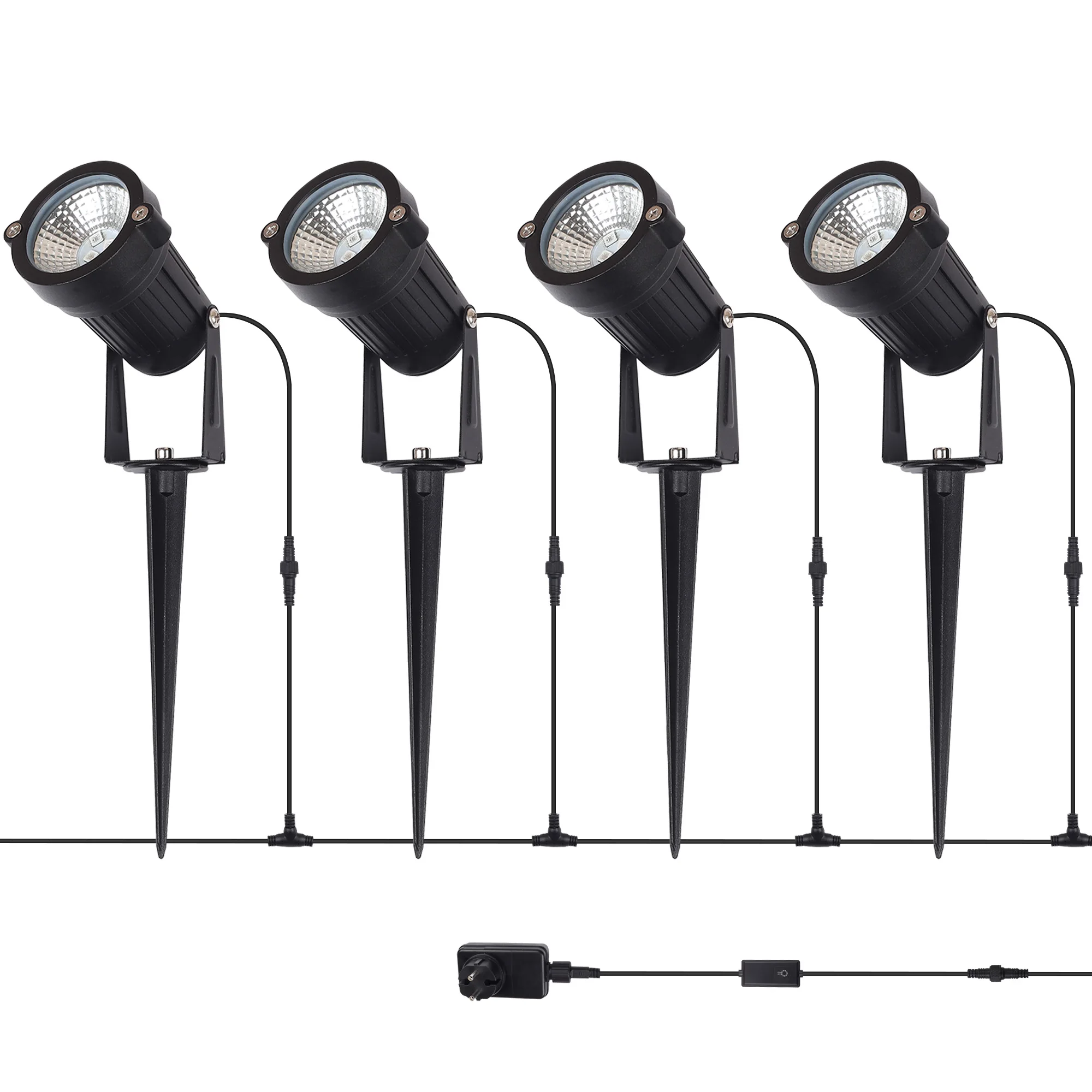 APP Control smart Landscape Light RGB Landscape Lights LED Garden Pathway Lights Walls Trees Outdoor Spotlight with Spike Stand