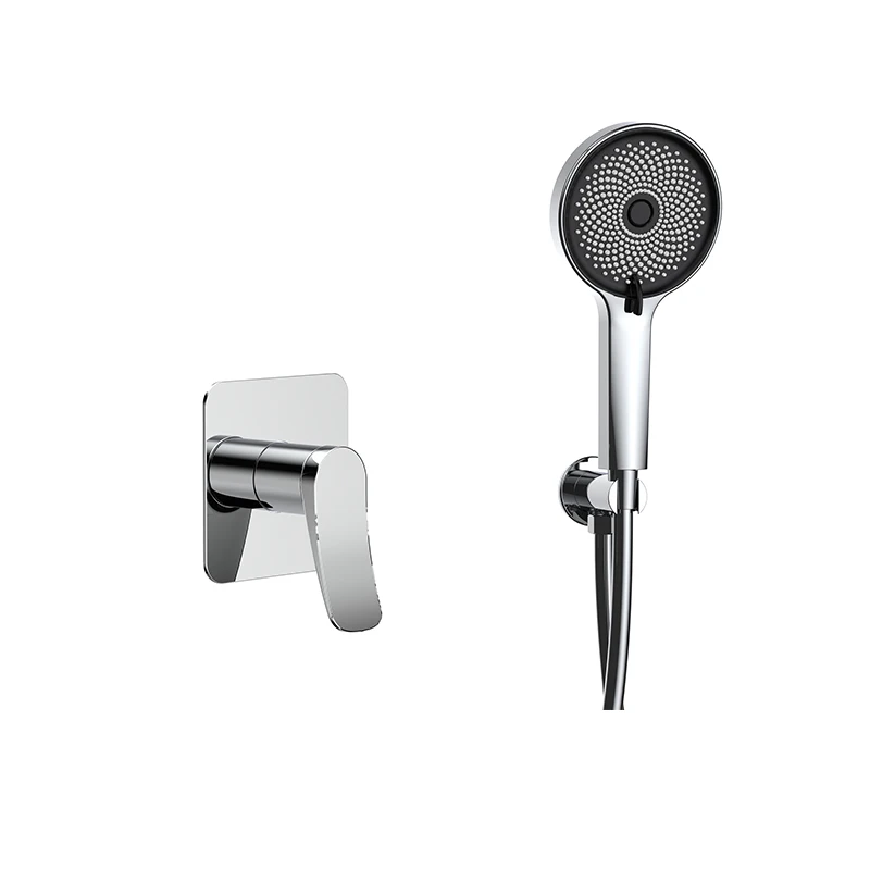 New Model black Bathroom Taps Shower set Brushed Gold Concealed Valve Brass Shower Mixer Faucet