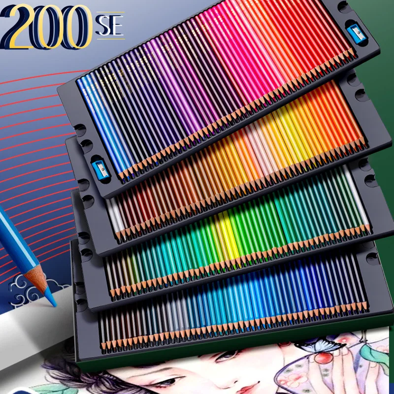 Painting Stationery  180 Unique Colors Custom Wooden Water Kids Colouring Colour Pencil