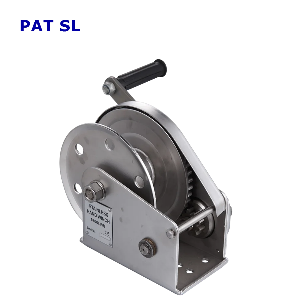 High Quality PAT SL 1800LBS Brake Hand Winch Stainless Steel 304 Self Locking Automatic for Boat Using