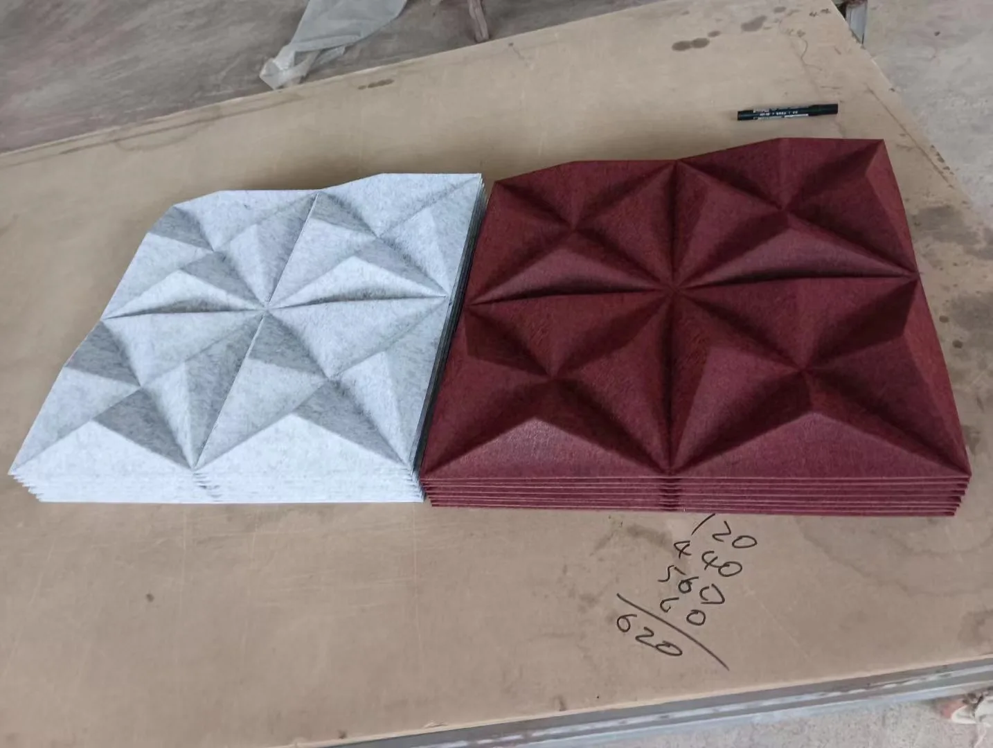 Eco friendly PET Acoustic Panels Soundproof 3D Polyester Acoustic Wall Panel Decorative Acoustic Panel