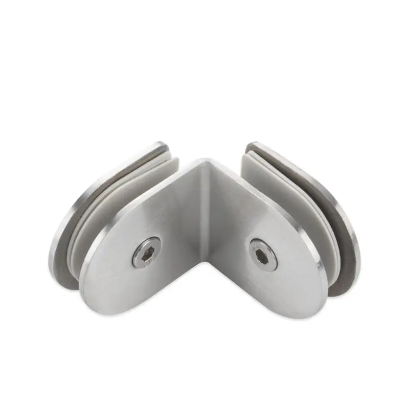 Stainless Steel Glass Clamp Fixed 0/90/ 180 Degree Fish Mouth Bracket Guardrail Accessories Stair Handrail Furniture Hardware