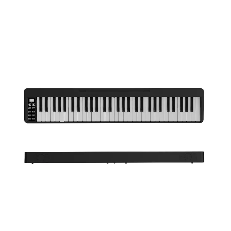 Factory wholesale Portable electronic organ musical instrument electric piano 61 keys keyboard piano for kids child Black piano