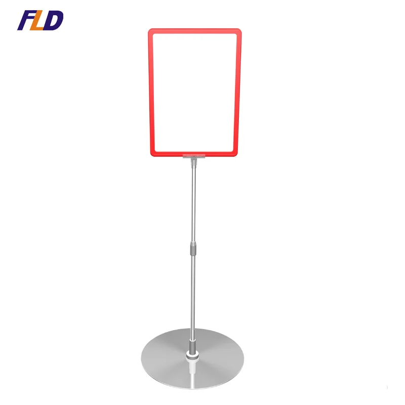 Small Show card Stand with Round Base A4 Poster Frame Holders