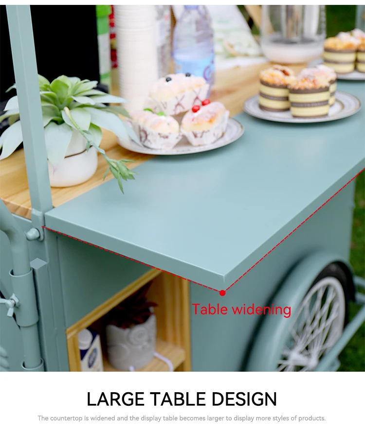 Mobile Donut Fast Food Truck Food Trailer Kiosk Carts Coffee Bike Tricycles Cart for Sale