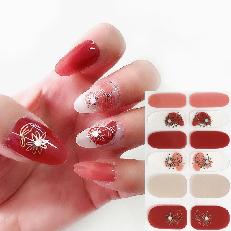 ST FUTURE Wholesale Factory OEM Brand Name Nail Art Stickers Design DIY Nail Cured Wraps