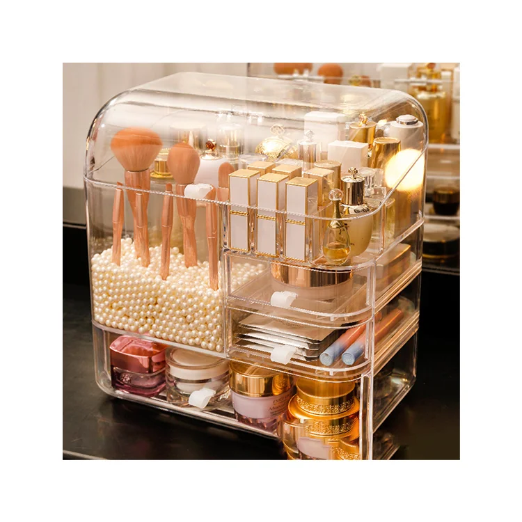 2021 New Cosmetic Storage Box Transparent Integrated Acrylic Eyebrow Pencil Lipstick Makeup