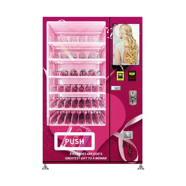 Popular Spiral Custom Design Women Girls vending machine Pink Eye Lashes Vending Machine For False Lashes