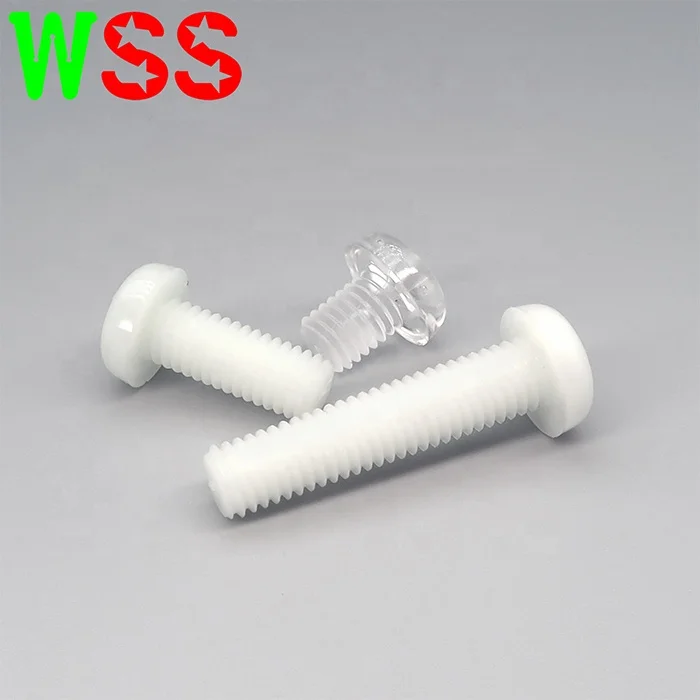 Fillister Head Cross Recessed Round Plastic Round Fillister Screw nylon plastic screw nylon screw
